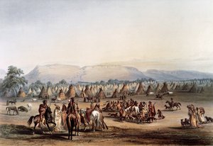 Camp of Piekann Indians